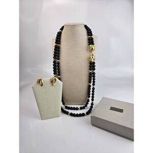 VINTAGE KJL KENNETH J LANE FOR AVON DOUBLE RAM HEADS NECKLACE AND EARRING SET